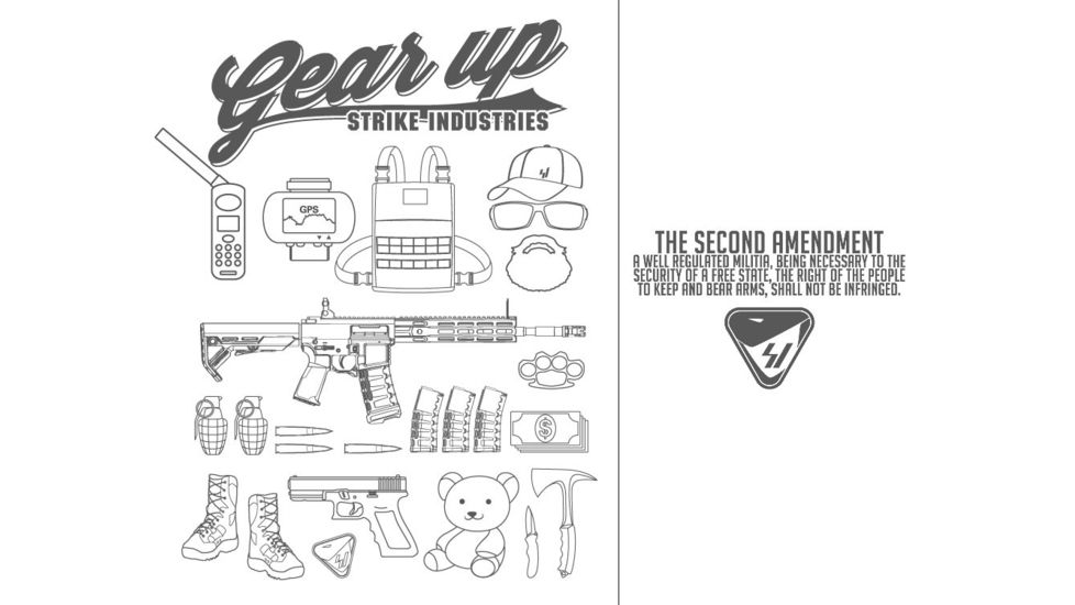 Strike Industries SI-Gear Up Shirt Available Size For M, L, XL and XXL, Black SI-GearUp-SHIRT