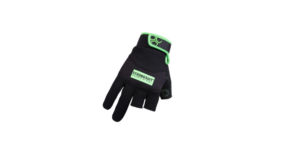 StrongSuit Precision Gloves, Black/Green, Small 51200-S