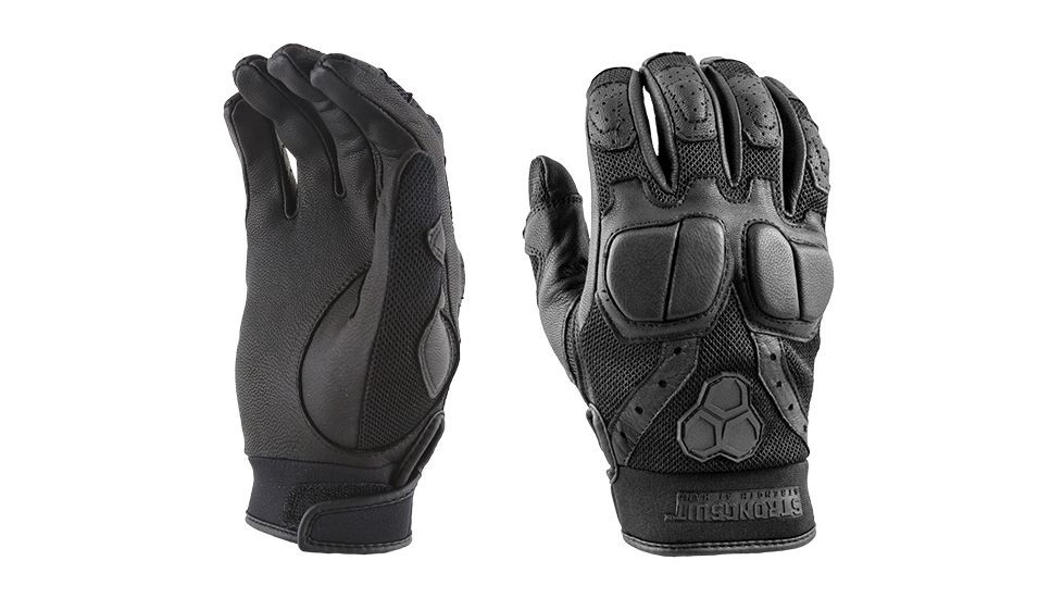 StrongSuit SWAT Glove Double Extra Small (Leather Palm), Black 40100-XXS