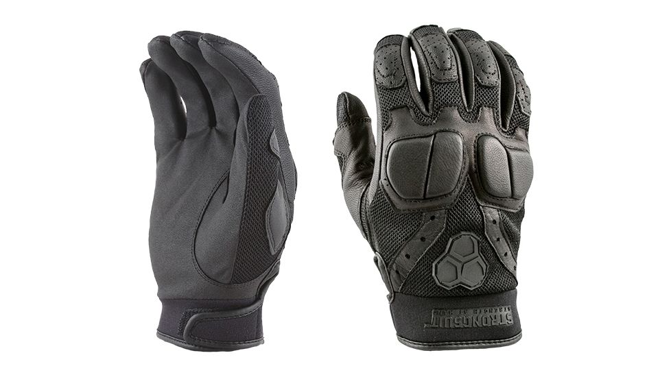 StrongSuit SWAT TAC Glove Double Extra Small (PU Palm), Black 40200-XXS