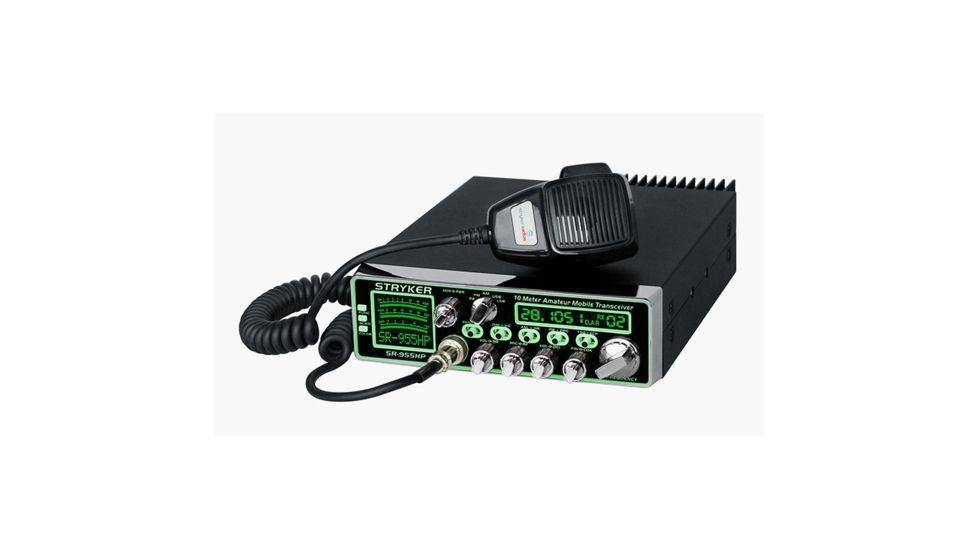 Stryker 10 Meter 70 Watts Pep 7-Color Frequency Display Dimmer Control 6 Roger Beeps, Black SR955HPC