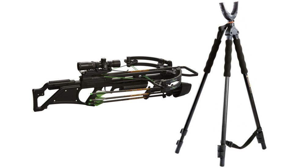Stryker Katana Crossbow Pkg., Black, A12713 W/ Vanguard Quest Tripod