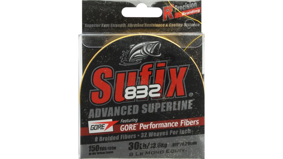 Sufix 832 Advanced Superline Yellow 150 yds. - 30lb. Test 079198