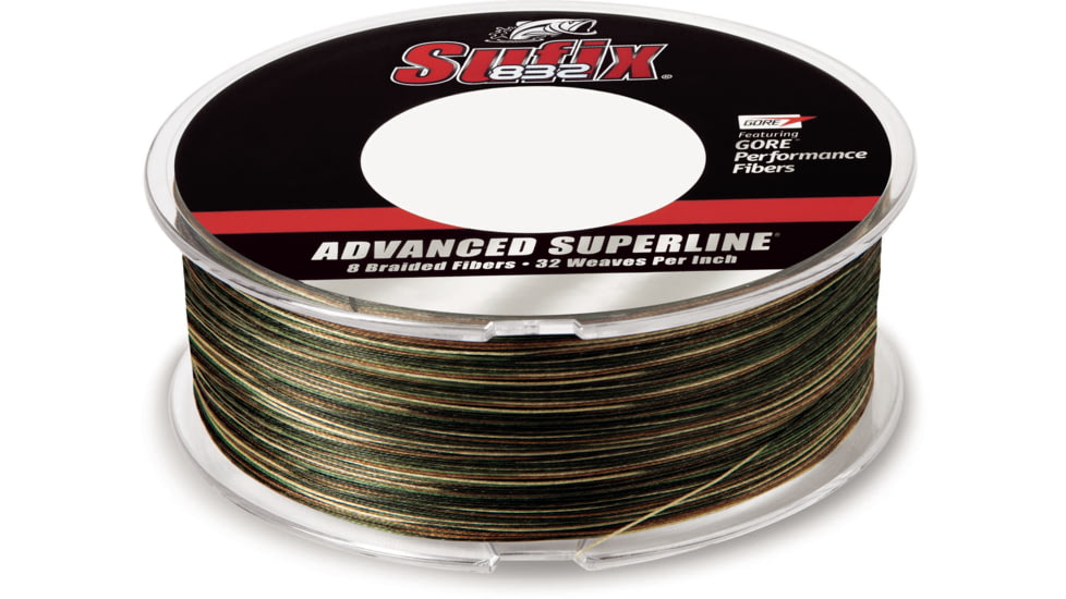 Sufix 832 Braid 10lb Line, Camo, 600 Yds, 660-210CA