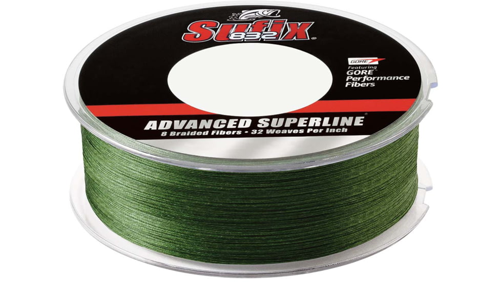 Sufix 832 Braid 100lb Line, Low-Vis Green, 3000 Yds, 660-4100G