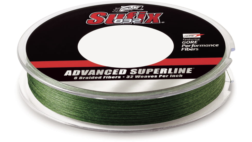 Sufix 832 Braid 15lb Line, Low-Vis Green, 300 Yds, 660-115G