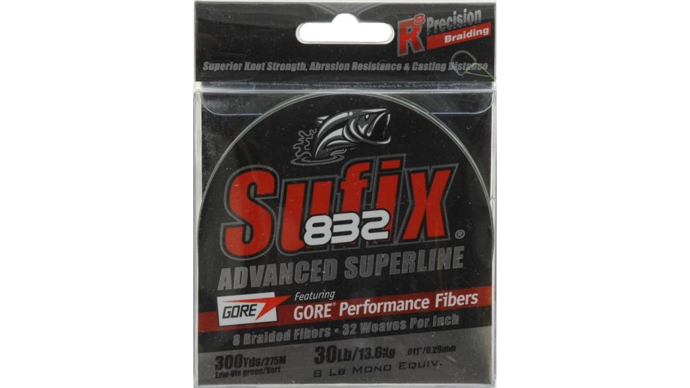 Sufix 832 Braid 30 Lb Lo-Vis Green 068822