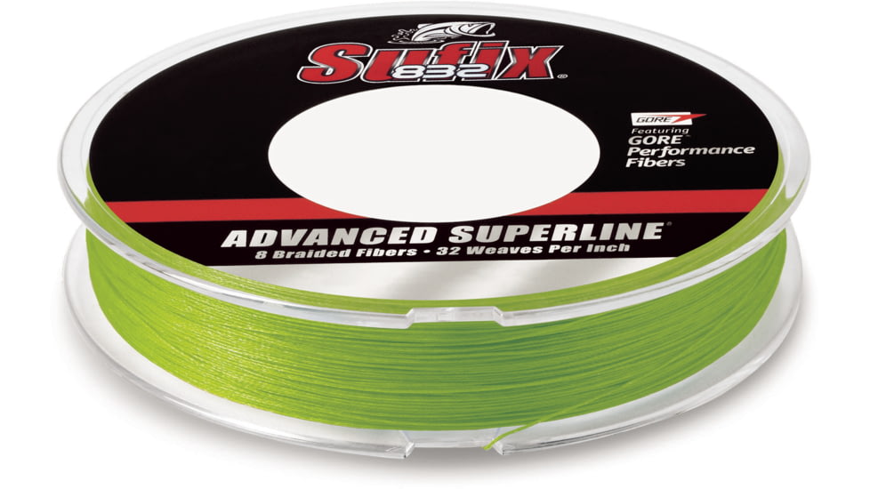 Sufix 832 Braid 80lb Line, Neon Lime, 150 Yds, 660-080L