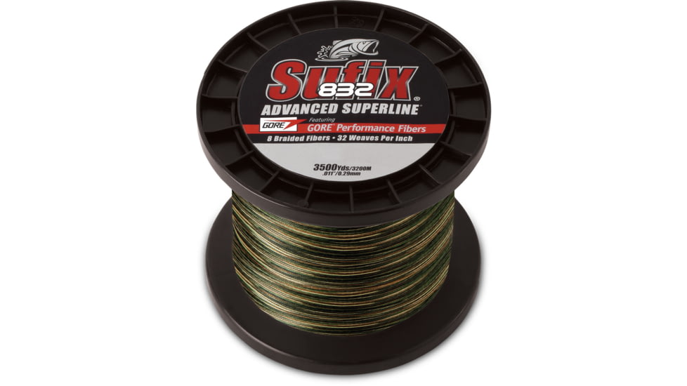 Sufix 832 Braid 15lb Line, Camo, 3500 Yds, 660-415CA