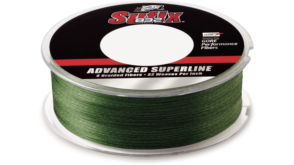 Sufix 832 Braid 15lb Line, Low-Vis Green, 600 Yds, 660-215G