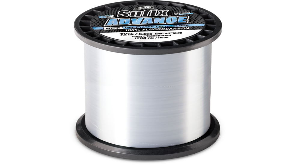 Sufix Advance Fluorocarbon 17lb Line, Clear, 1200 Yds, 679-1017C