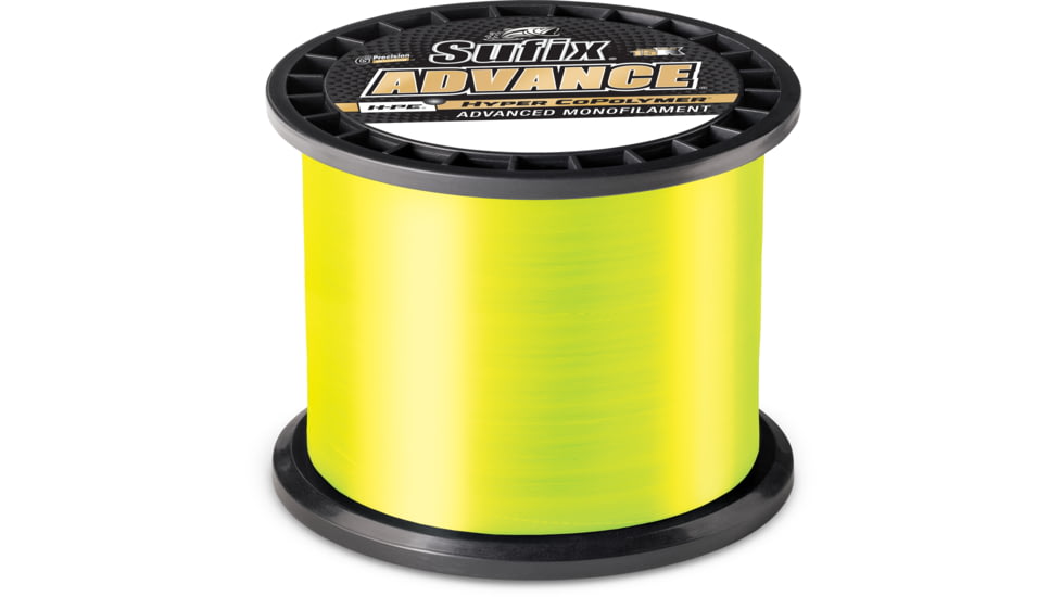 Sufix Advance Mono Line 12lb Test, 1200yd, Neon Lime, Boxed, 604-1012L