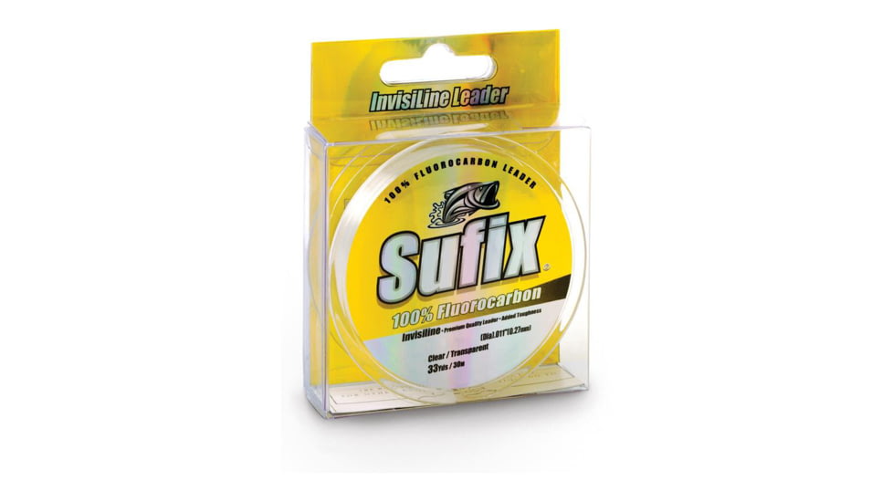 Sufix Invisiline Fluorocarbon Leader 33yd 40lb Clear, 683-040