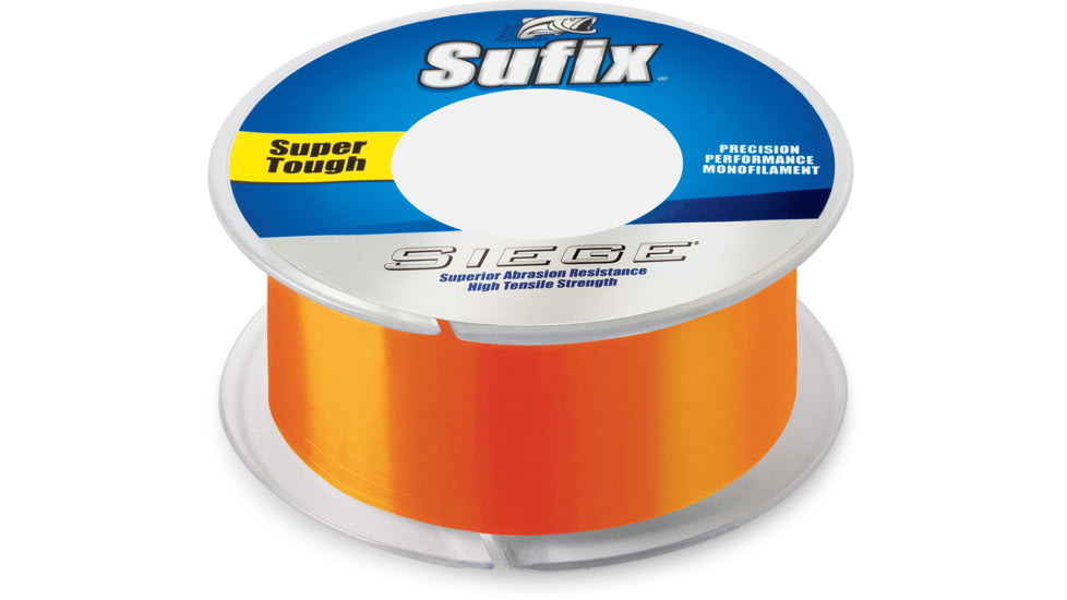 Sufix Siege 8lb Line, Neon Tangerine, 330 Yds, 662-108NT