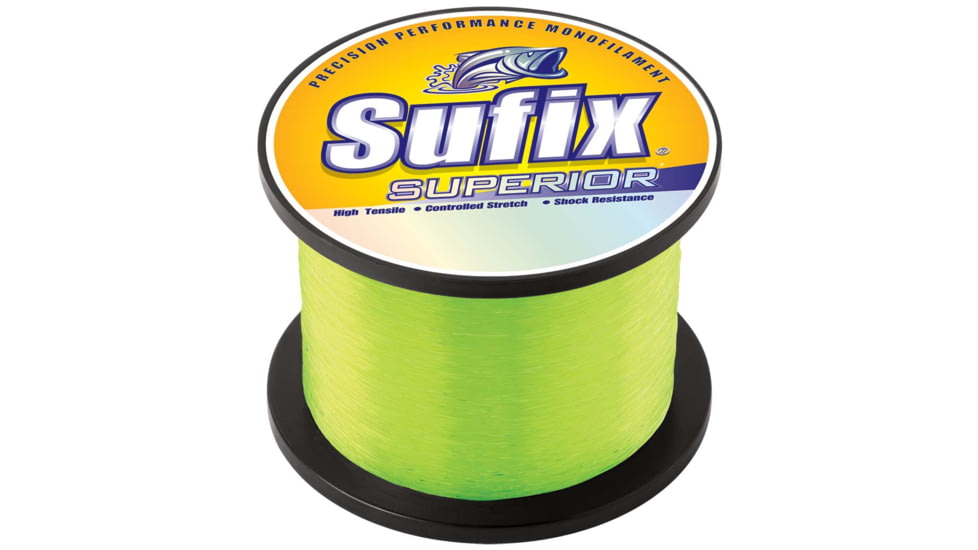 Sufix Superior Hi-Vis Yellow Monofilament - 130lb - 820 yds, 647-700