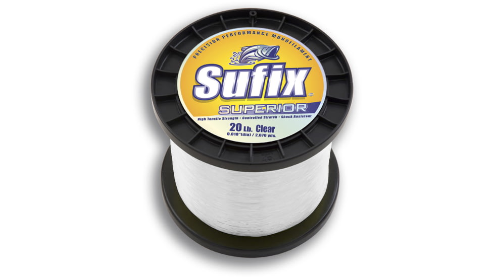 Sufix Superior Monofilament Line 130lb 820yd Clear 2.2lb Spool, 647-600