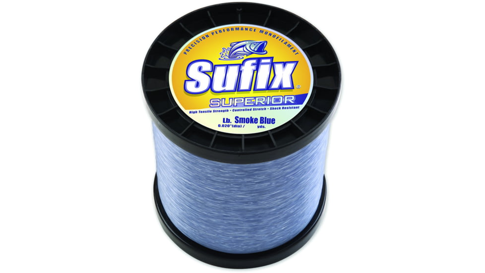 Sufix Superior Monofilament Line 20lb 2670yd Smoke Blue 1lb Spool, 646-620
