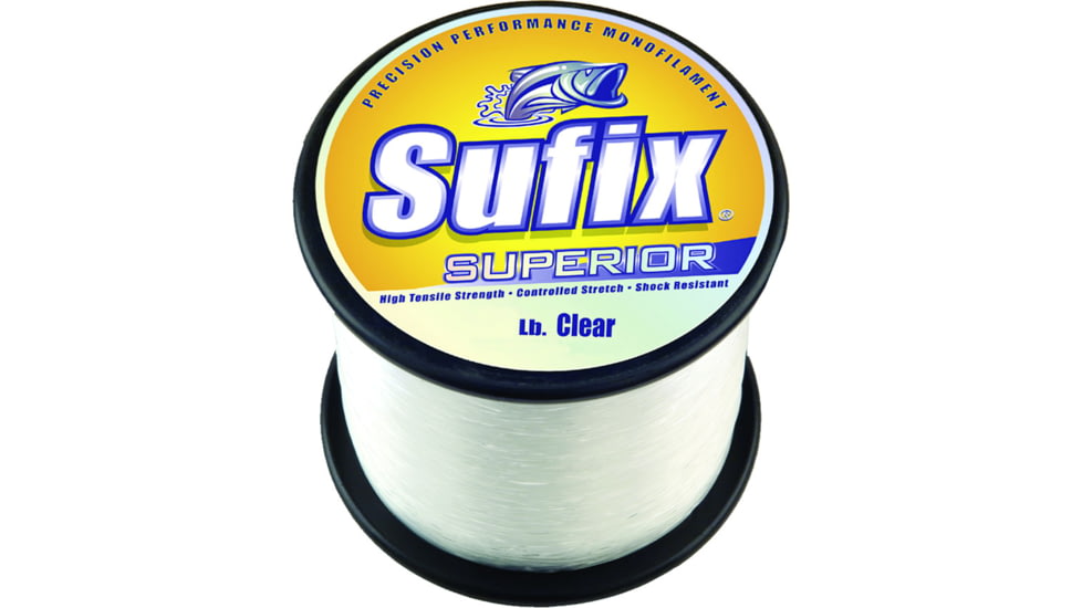 Sufix Superior Monofilament Line 25lb 535yd Clear 1/4lb Spool, 635-125