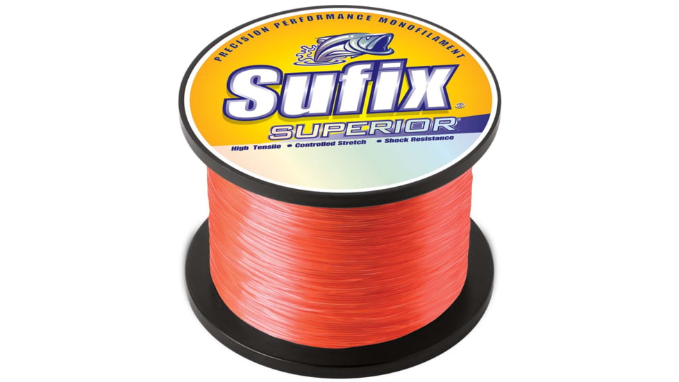 Sufix Superior Neon Fire Monofilament - 25lb - 2145 yds, 643-125