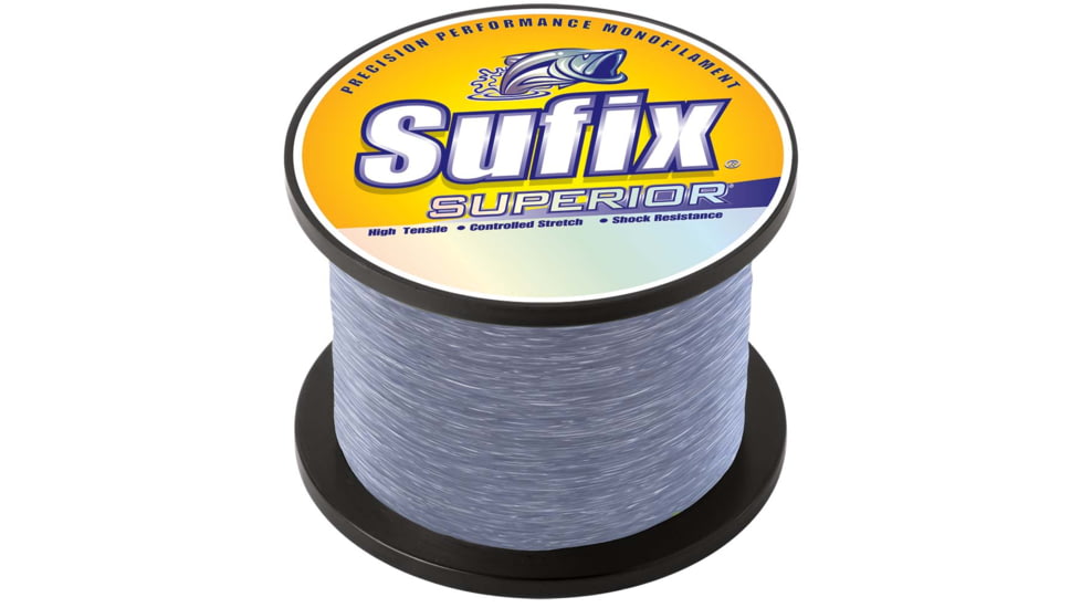 Sufix Superior Smoke Blue Monofilament - 40lb - 6550 yds, 649-040