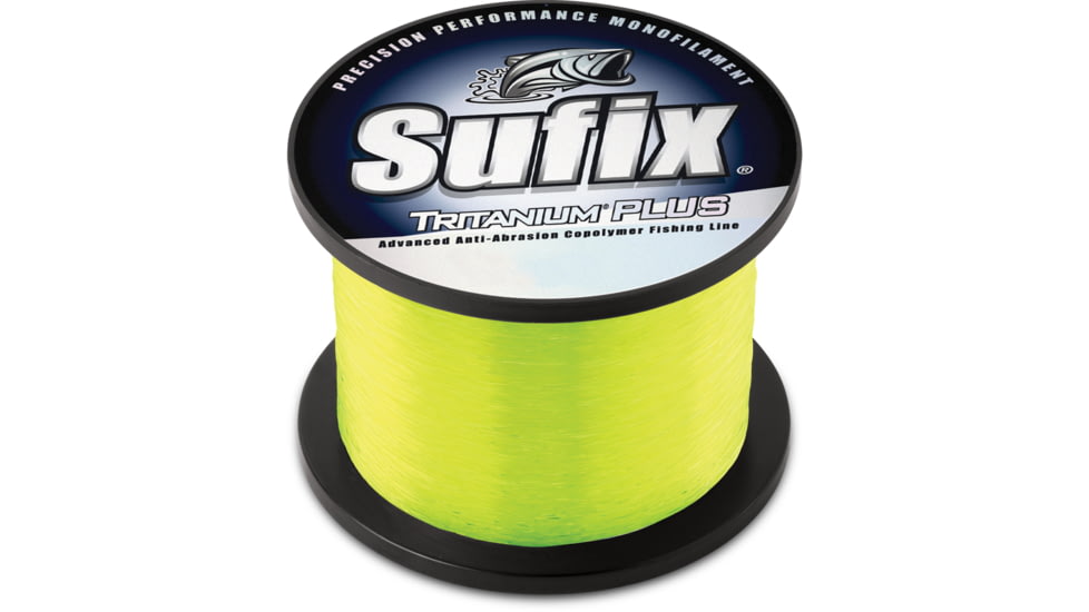 Sufix Tritanium Plus Advanced Copolymer Line, 10 lb Test 1 lb Spool, Chartreuse, 696-210CH