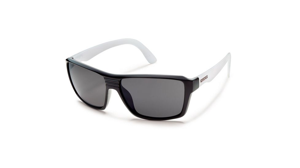 Suncloud Polarized Optics Colfax (New) Sunglasses - Black / Smoke Temple Frame, Gray Polarized Polycarbonate Lenses S-CFPPGYSM