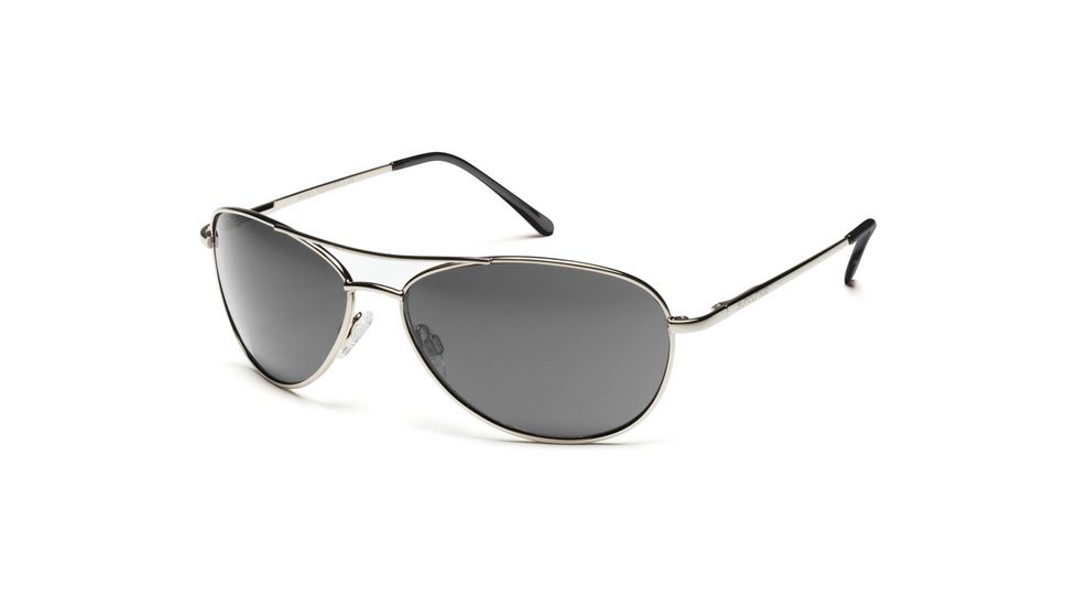 Suncloud Polarized Optics Patrol Sunglasses - Silver Frame, Gray Polarized Polycarbonate Lenses S-PTPPGYSV