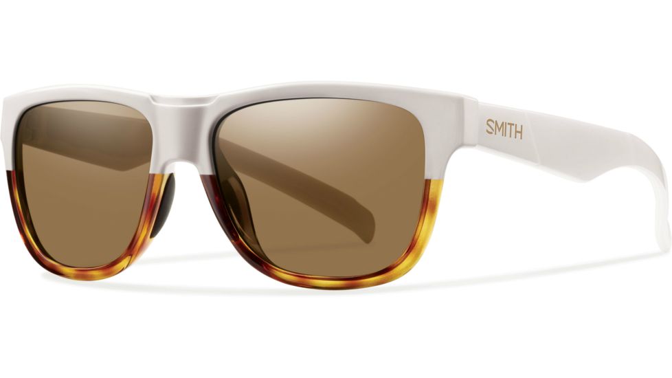 Suncloud Polarized Optics Lowdown Slim Sunglasses-White/Brown-Brown