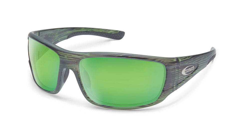 Suncloud Polarized Optics Tribute Sunglasses, Matte Green Stripe S-TIPPGMGMS