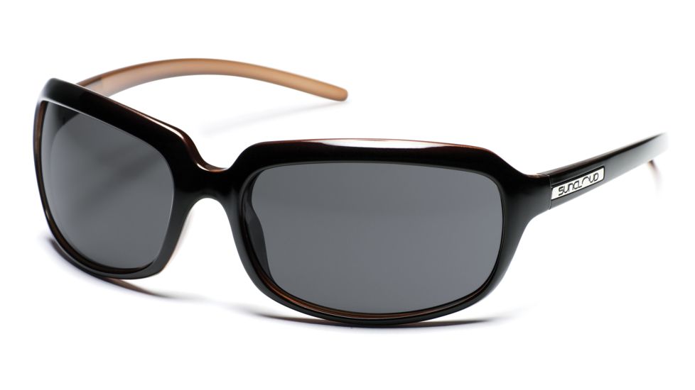 SunCloud Poppy Sunglasses with Black Backpaint Frames, Gray Lenses