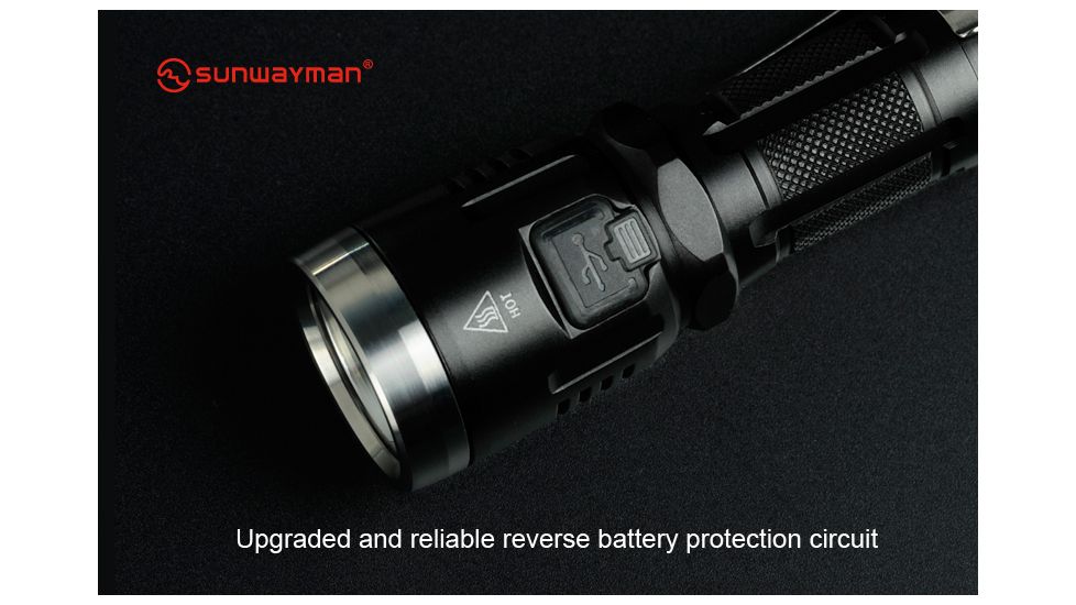 C23C USB Rechargeable Flashlight 1000 Lumens, Black