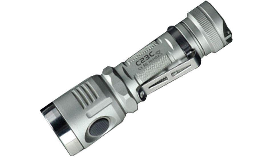 C23C USB Rechargeable Flashlight 1000 Lumens, Silver