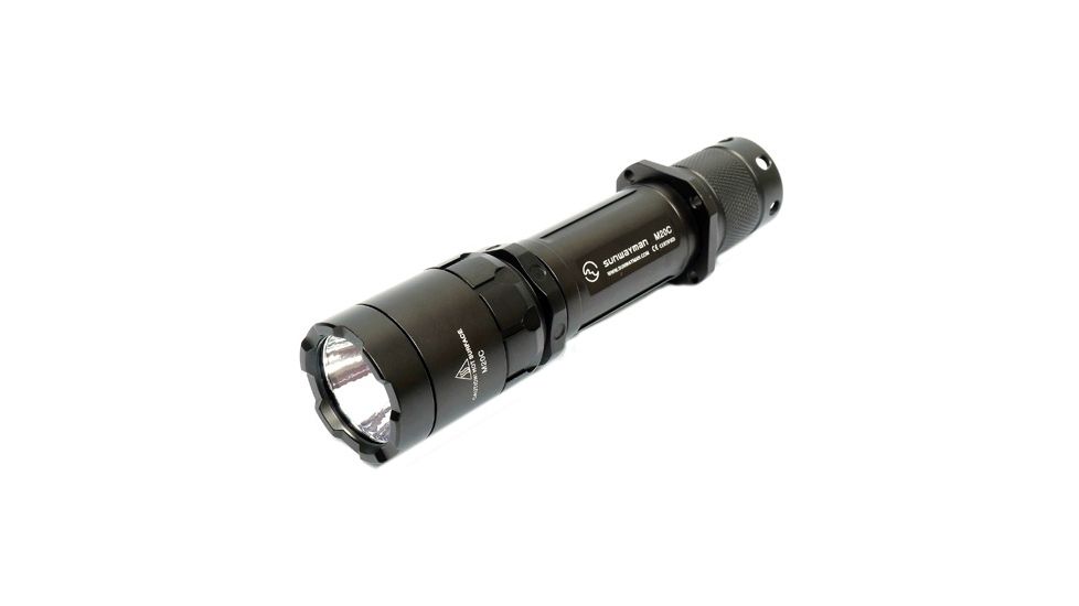 Sunwayman M20C Tactical LED Flashlight with 358 Lumen CREE XM-L T5 LED - Uses 2xCR123A or 1x18650, Black SUNWAYMAN-M20C-WARMWHITE