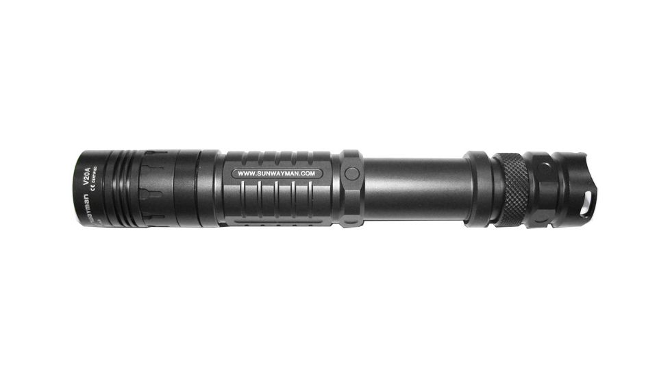 Sunwayman V20A LED Flashlight with 210 Lumen CREE R5 LED - Uses 2xAA, Black SUNWAYMAN-V20A-R5