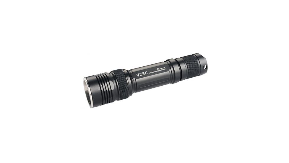 Sunwayman V25C CREE XM-L2 LED Flashlight, 780 Lumens, Black, Runs on 2x CR123A or 1x18650 Battery Not Included SUNWAYMAN-V25C-XML2