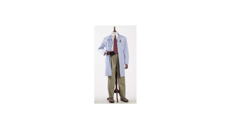 Superior Uniform Unisex Polyester/Combed Cotton Poplin Lab Coats, WORKLON 430-S Labcoat Unisex Bl Poplin S