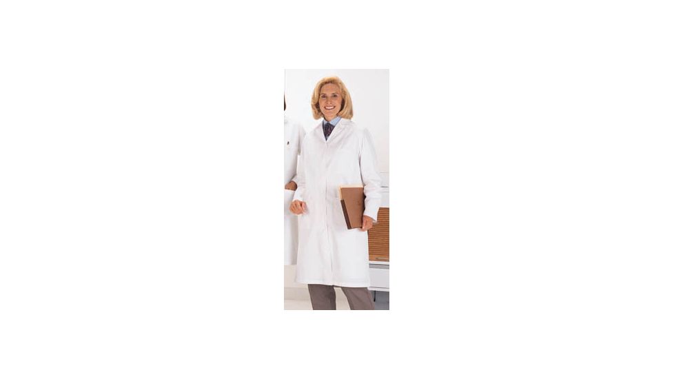 Superior Uniform Womens Polyester/Combed Cotton Poplin Lab Coats, WORKLON 438-S Labcoat Lady Wh Poplin S