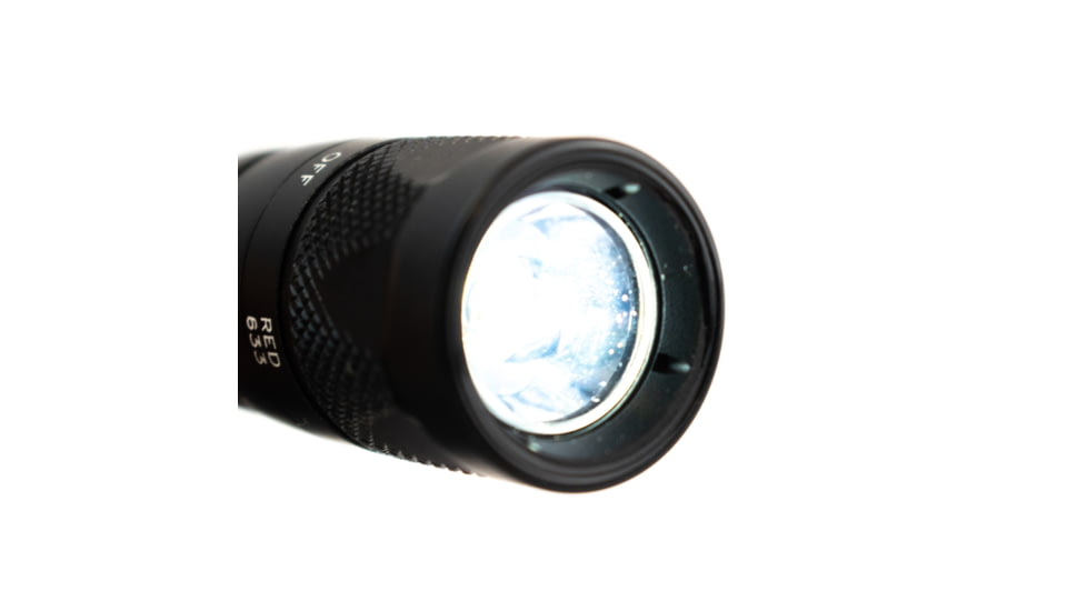 SureFire Aviator, 3 Volt, Dual Output 5/250 Lu White Light, 1/39 Lumens, 633 Mw Red Light, Alum Black Type III Ano, Z68 Clickie Switch, Black AVIATOR-RD