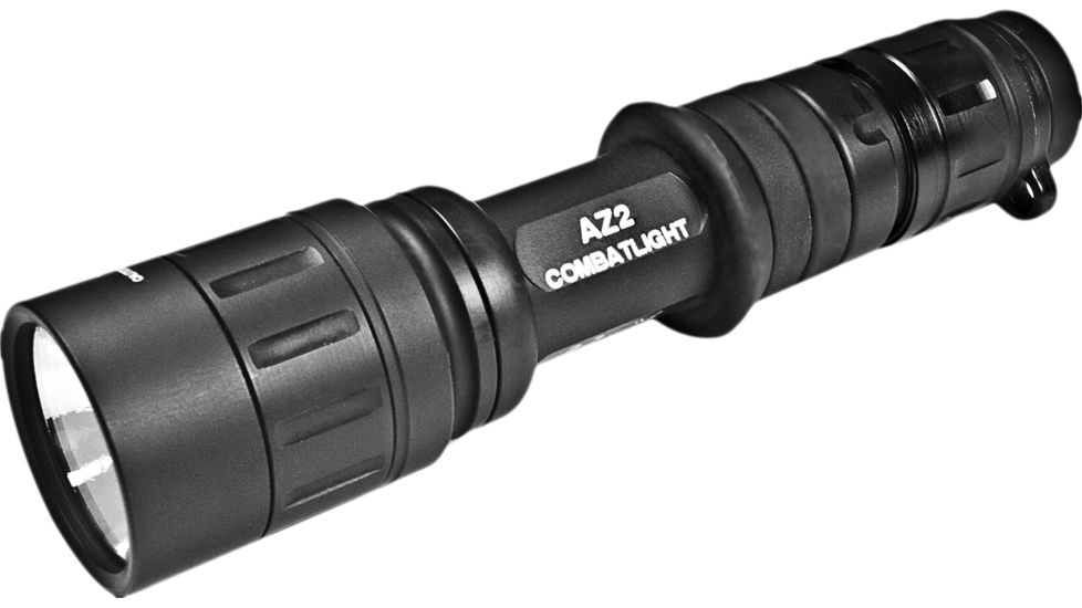 SureFire AZ2 LED Flashlight, Black Hard Combatgrip, Dual Output White LED, AZ2-BK-WH