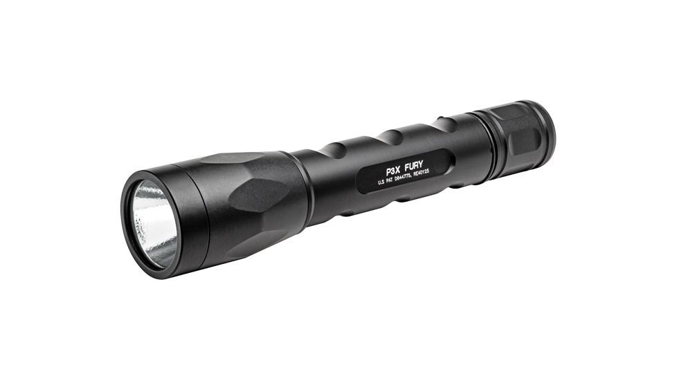 SureFire Fury, 3 X 123A, Click Switch, 15 / 1000 Lu., Dual Output, Xm LED, Reflector, Black P3X-B-BK