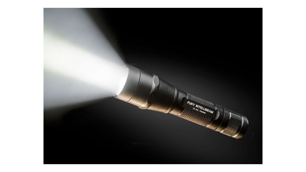 SureFire P2X Fury LED Flashlight w/IntelliBeam Technology, 15-600 Lumens, Black, P2XIB-A-BK