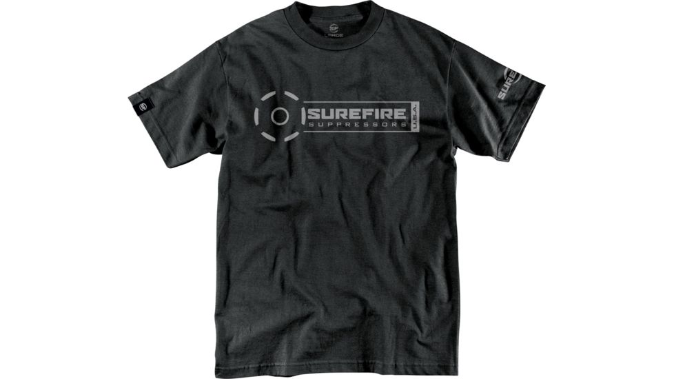 SureFire Suppressor Stamp T-Shirt - Men's, 100% Cotton, Black, 3XL SST-SUP-BK-3XL