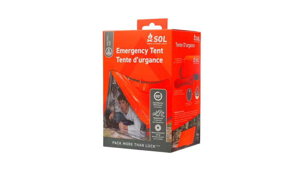 Survive Outdoors Longer Emergency Tent, Orange, 0140-1226