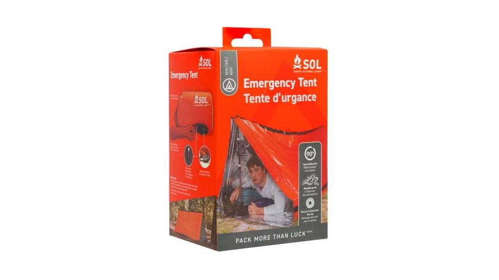 Survive Outdoors Longer Emergency Tent, Orange, 0140-1226