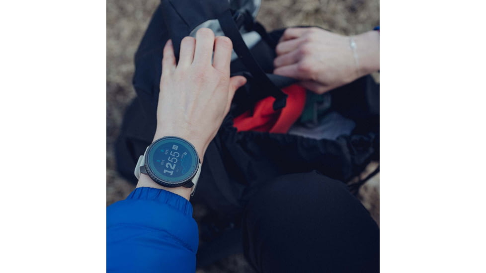 Suunto Vertical Unisex Solar Watch, 49mm Case Diameter, Stainless Steel Bezel, Sand Silicone Strap, One Size, SS050986000