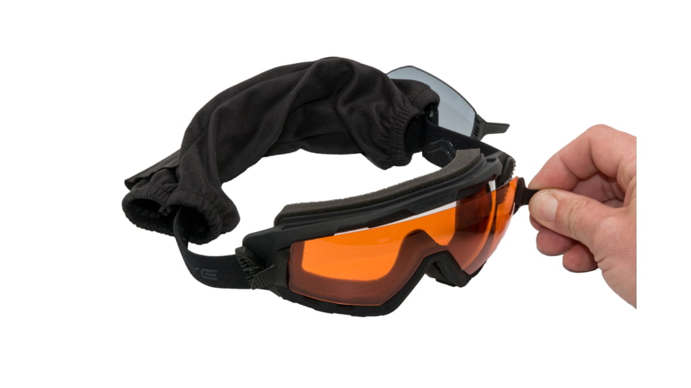 SWISSEYE G-Tac w/3 Anti-Fog Lenses Ballistic Goggles, Black, Adjustable, 15601093
