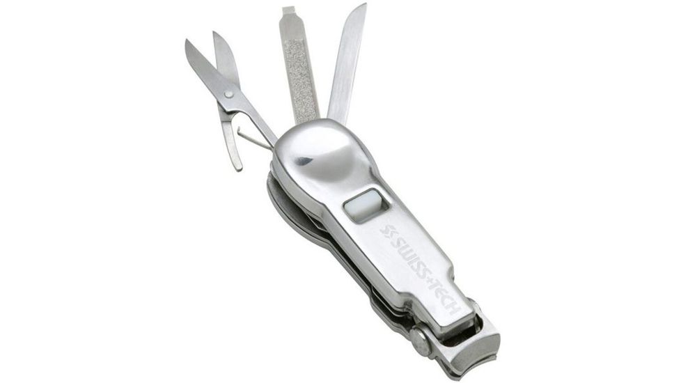SwissTech Smart Clip Ultra 2.0 Multi-Tool, Solid Stainless Steel SCUCSSS-2-NA