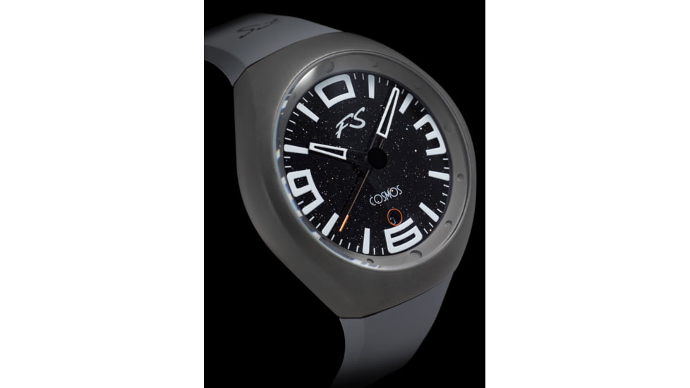 Szanto Icon Frank Stephenson Cosmos Watches, Black Dial, Gray Strap, GRAY, One Size, IC-FS-9002