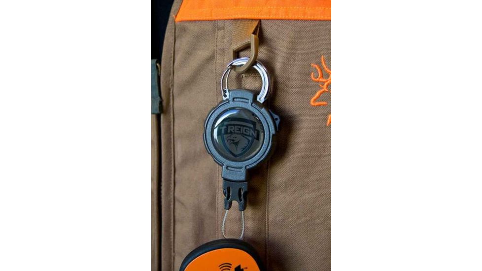 T-Reign Retractable Gear Tether Hunting Series, Xtra Duty, 14oz w/ 36in Kevlar Cord, Carabiner, Camo, Large 0TRG-241