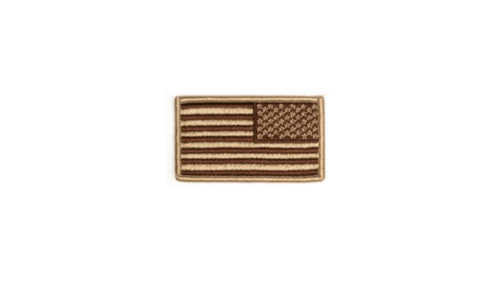 Tac Shield American Flag Patch Coyote, Reverse 03803